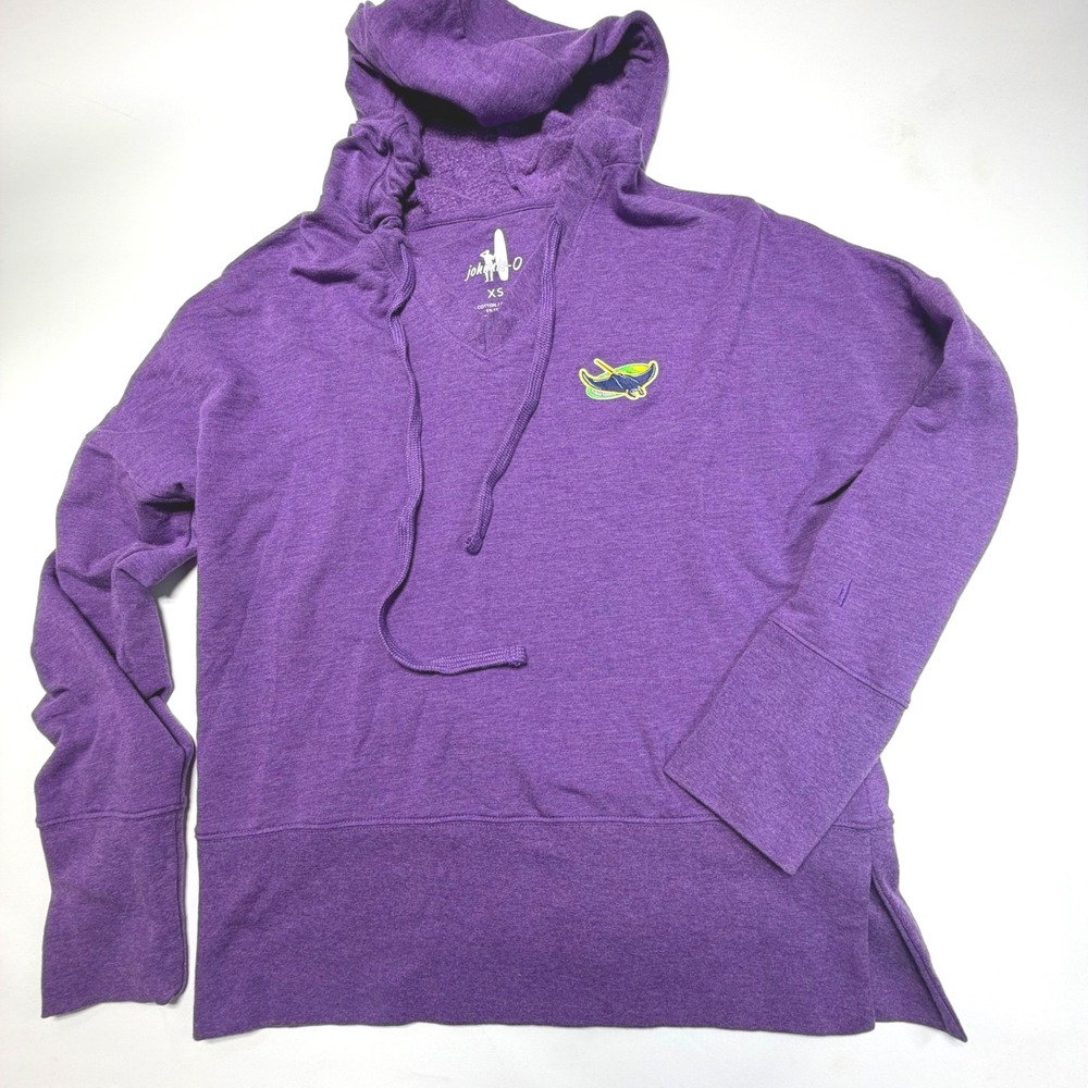 johnnie-O Tampa Bay Devil Rays Hoodie Womens XS Purple Throwback MLB